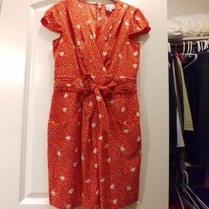 Anthropologie Red Mini Dress